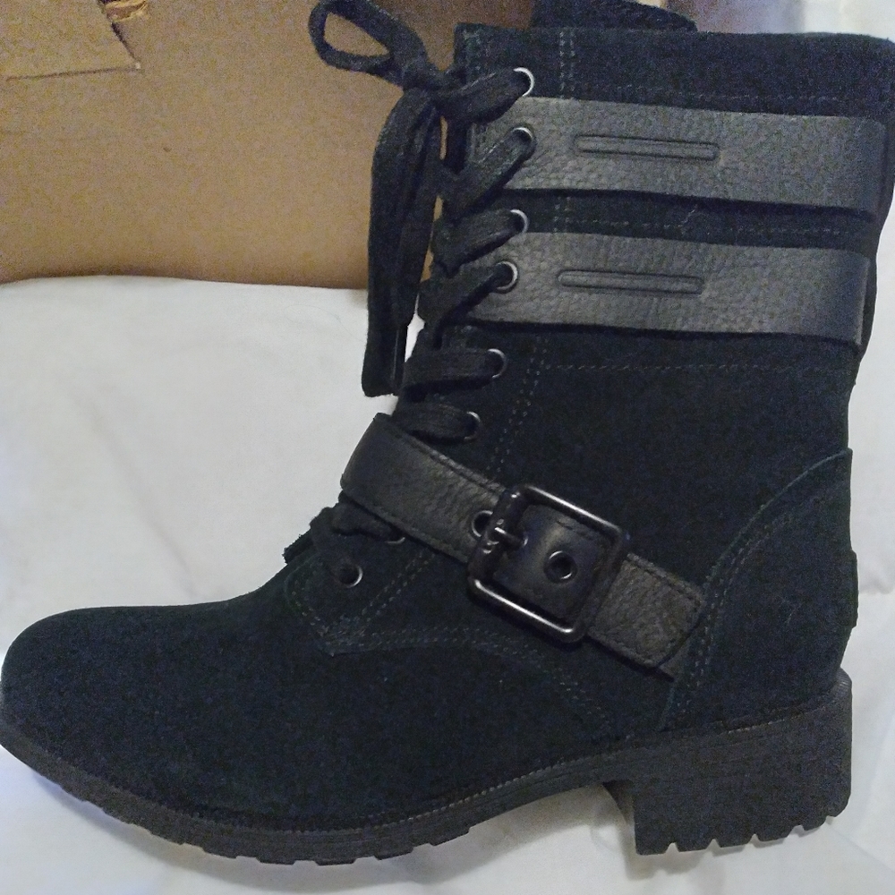 Ugg laceup boots.  Water resistant